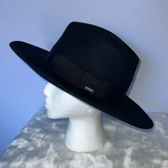 Brixton Ladies Black Fedora Hat Non-Adjustable, Flexible brim Size Medium 58cm - Picture 1 of 9